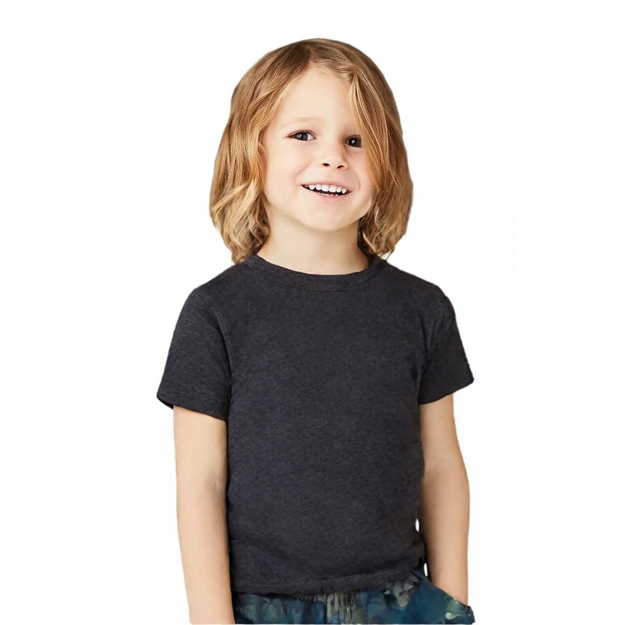 BELLA + CANVAS Toddler Triblend Short Sleeve Crewneck T-Shirt for Kids Everyday Wear & Custom Printing Tee